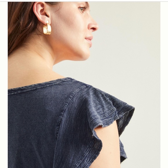 Daily Practice by Anthropologie Flutter-Sleeved Tee (P) - Picture 2 of 7
